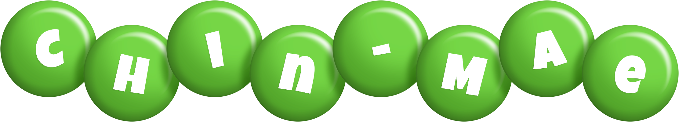 Chin-Mae candy-green logo