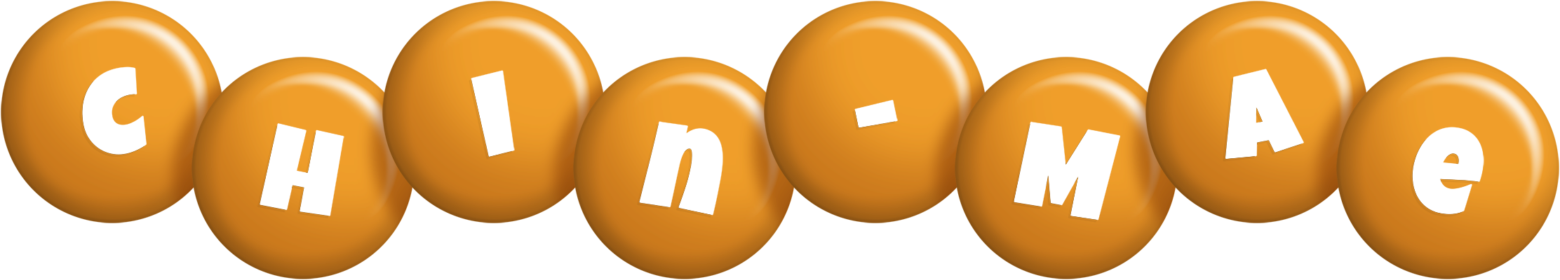 Chin-Mae candy-orange logo
