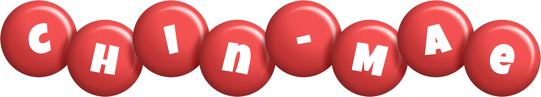 Chin-Mae candy-red logo