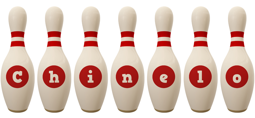 Chinelo bowling-pin logo