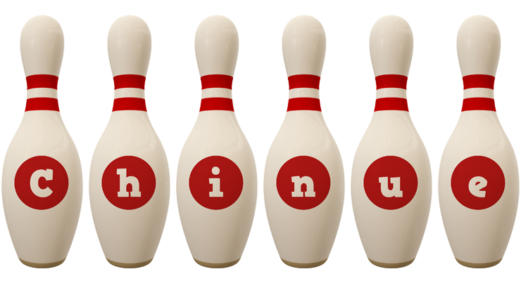 Chinue bowling-pin logo