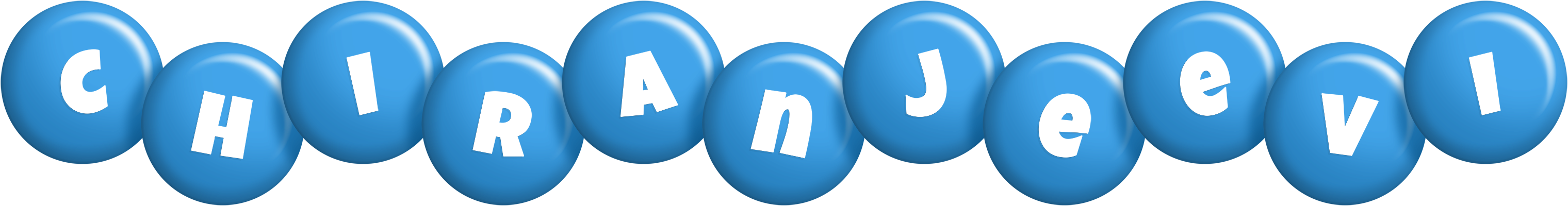 Chiranjeevi candy-blue logo