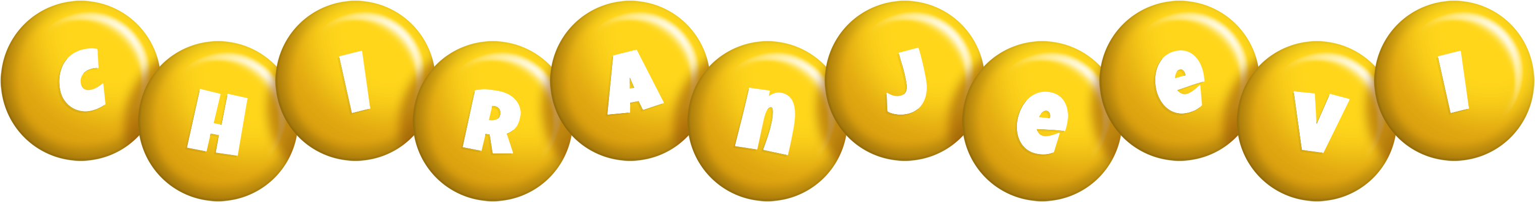 Chiranjeevi candy-yellow logo