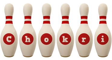 Chokri bowling-pin logo