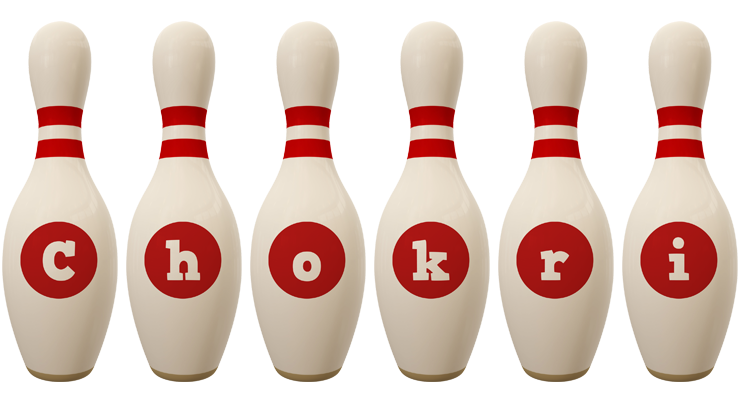 Chokri bowling-pin logo