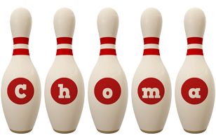 Choma bowling-pin logo