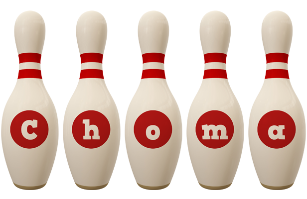 Choma bowling-pin logo