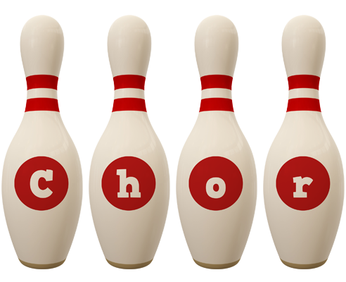 Chor bowling-pin logo