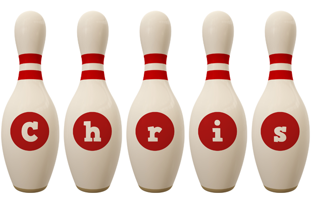 Chris bowling-pin logo