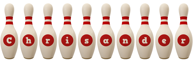 Chrisander bowling-pin logo