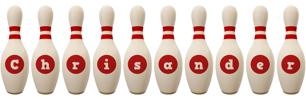Chrisander bowling-pin logo