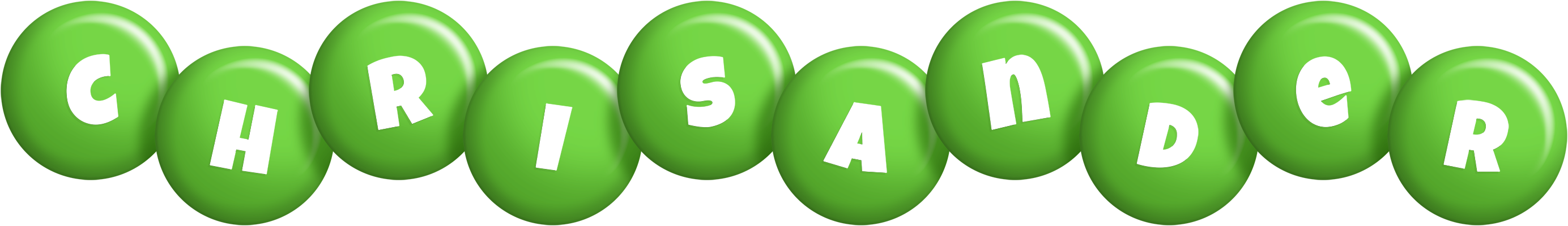 Chrisander candy-green logo