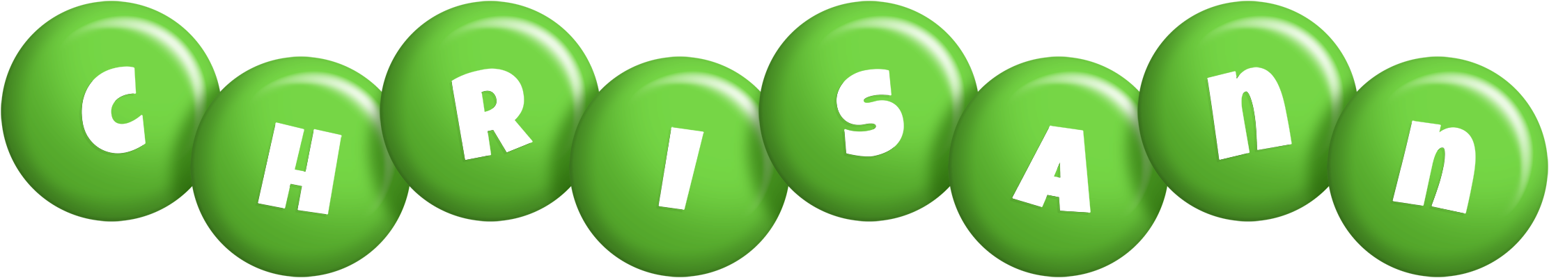 Chrisann candy-green logo