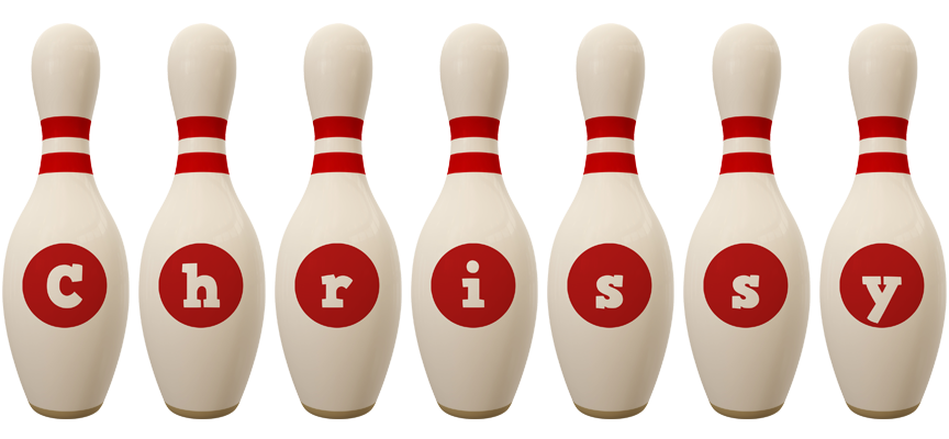 Chrissy bowling-pin logo