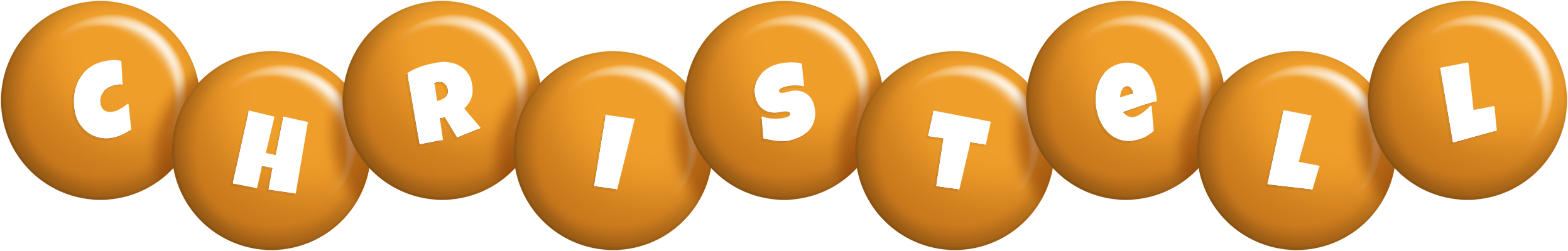 Christell candy-orange logo