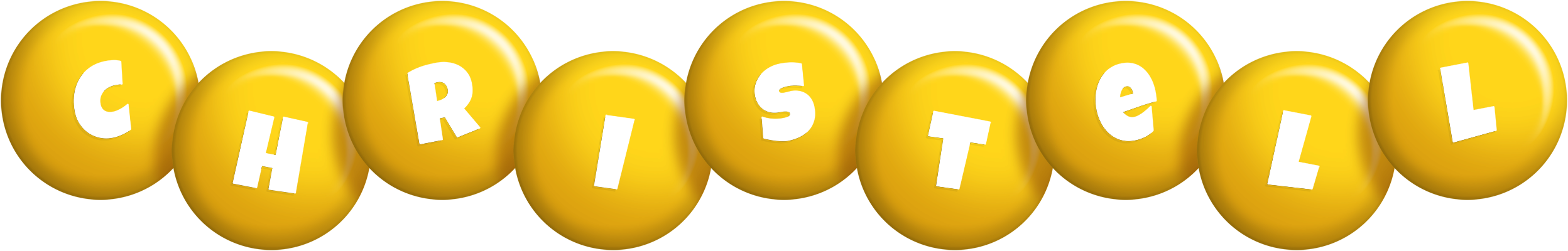 Christell candy-yellow logo