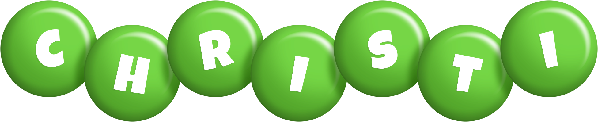 Christi candy-green logo