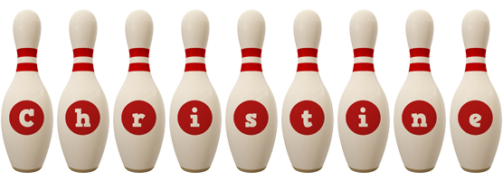 Christine bowling-pin logo