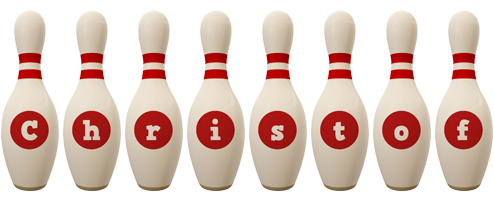 Christof bowling-pin logo