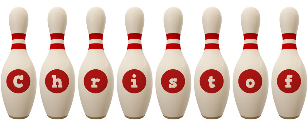 Christof bowling-pin logo