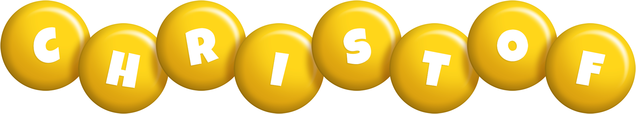 Christof candy-yellow logo