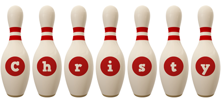 Christy bowling-pin logo