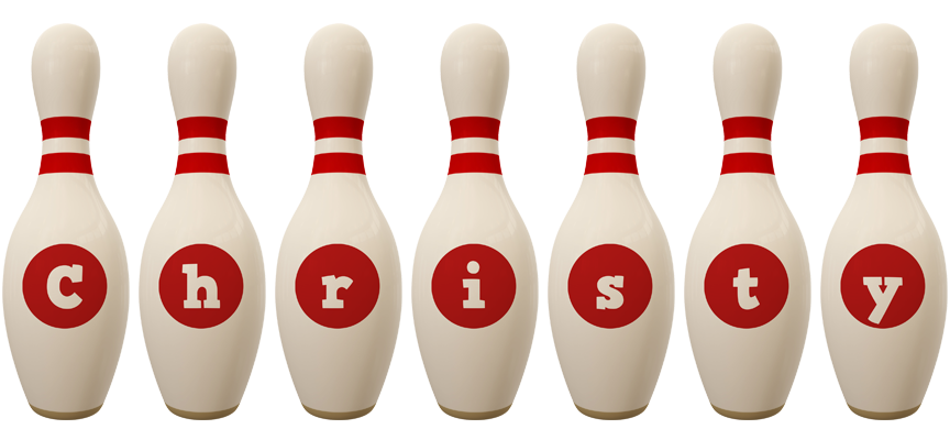 Christy bowling-pin logo