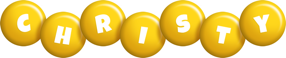 Christy candy-yellow logo