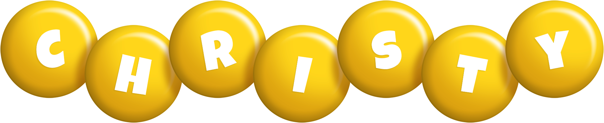 Christy candy-yellow logo