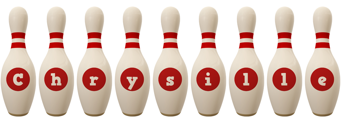 Chrysille bowling-pin logo