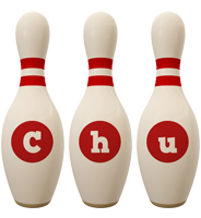 Chu bowling-pin logo