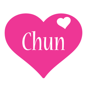 Chun love-heart logo
