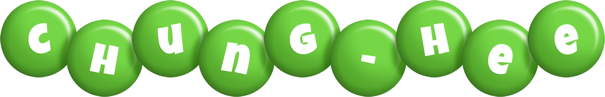 Chung-Hee candy-green logo