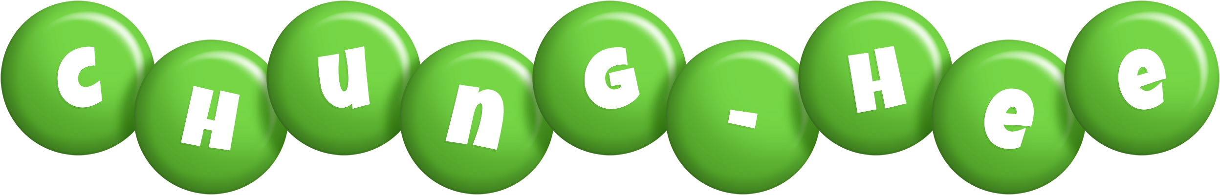 Chung-Hee candy-green logo