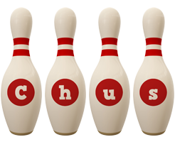 Chus bowling-pin logo