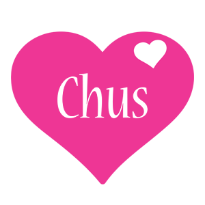 Chus love-heart logo