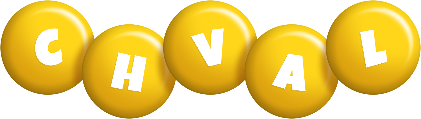 Chval candy-yellow logo