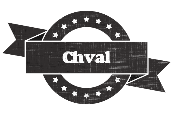 Chval grunge logo