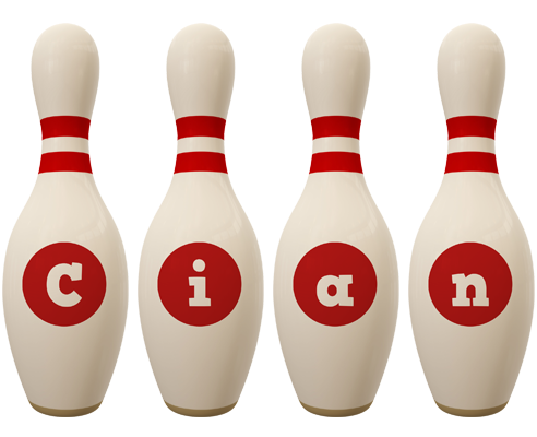 Cian bowling-pin logo