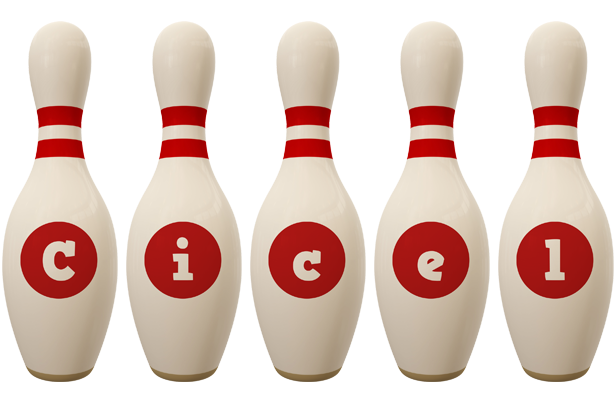 Cicel bowling-pin logo