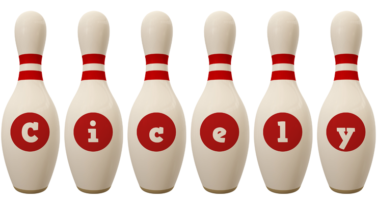 Cicely bowling-pin logo
