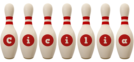 Cicilia bowling-pin logo