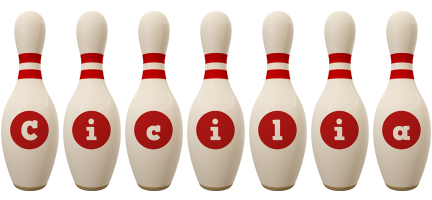 Cicilia bowling-pin logo