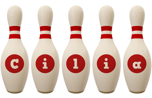 Cilia bowling-pin logo