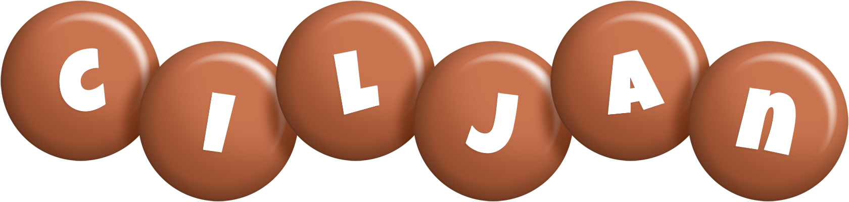 Ciljan candy-brown logo