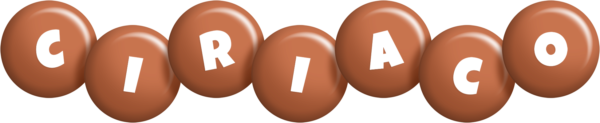 Ciriaco candy-brown logo