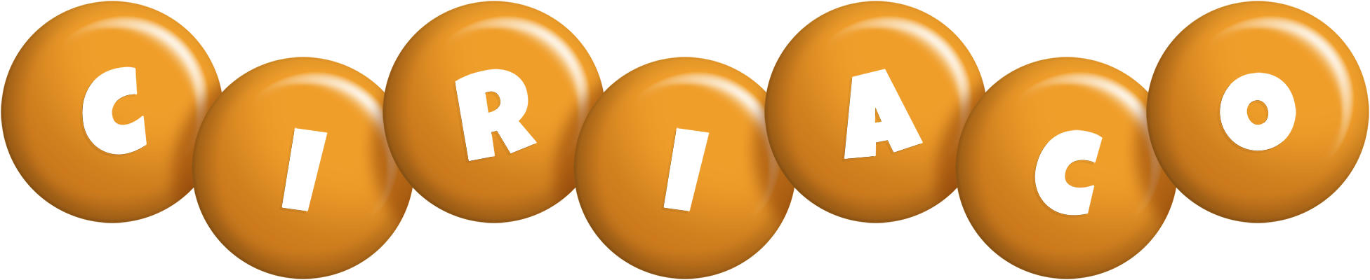 Ciriaco candy-orange logo