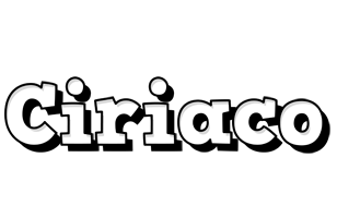 Ciriaco snowing logo