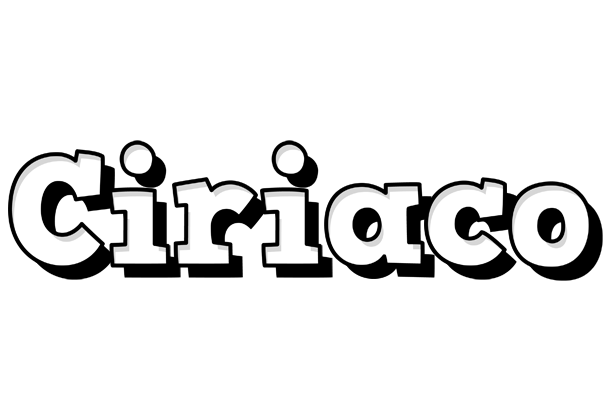 Ciriaco snowing logo