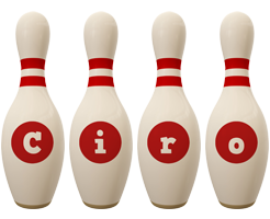 Ciro bowling-pin logo